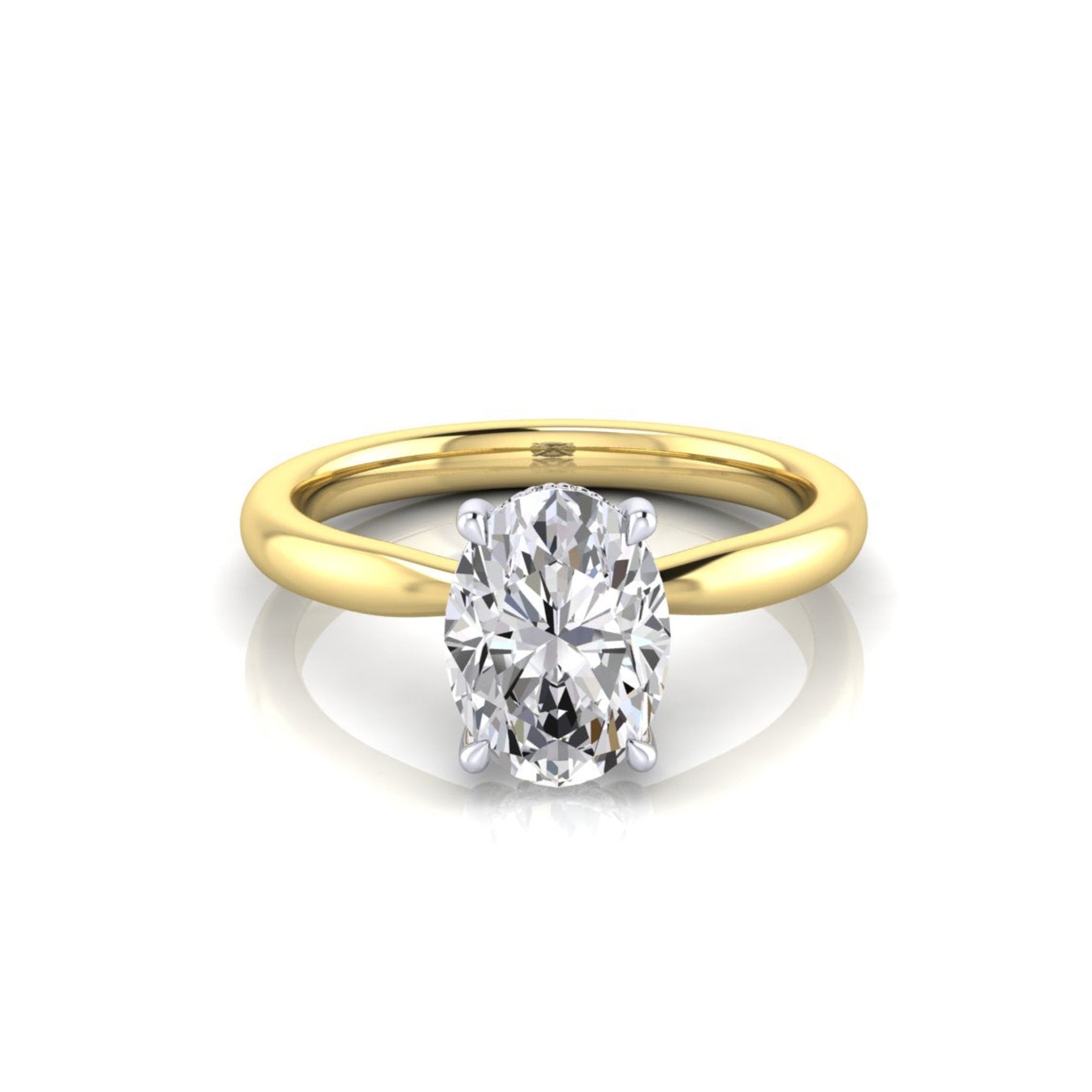 Ainslie Oval Diamond Solitaire 4 Claw Ring